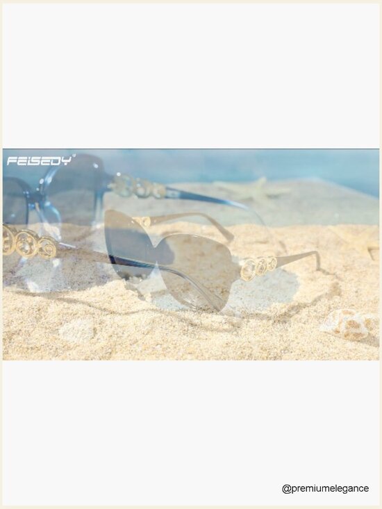 Oversized Square Sunglasses with Pearl Details Polarized UV Protection